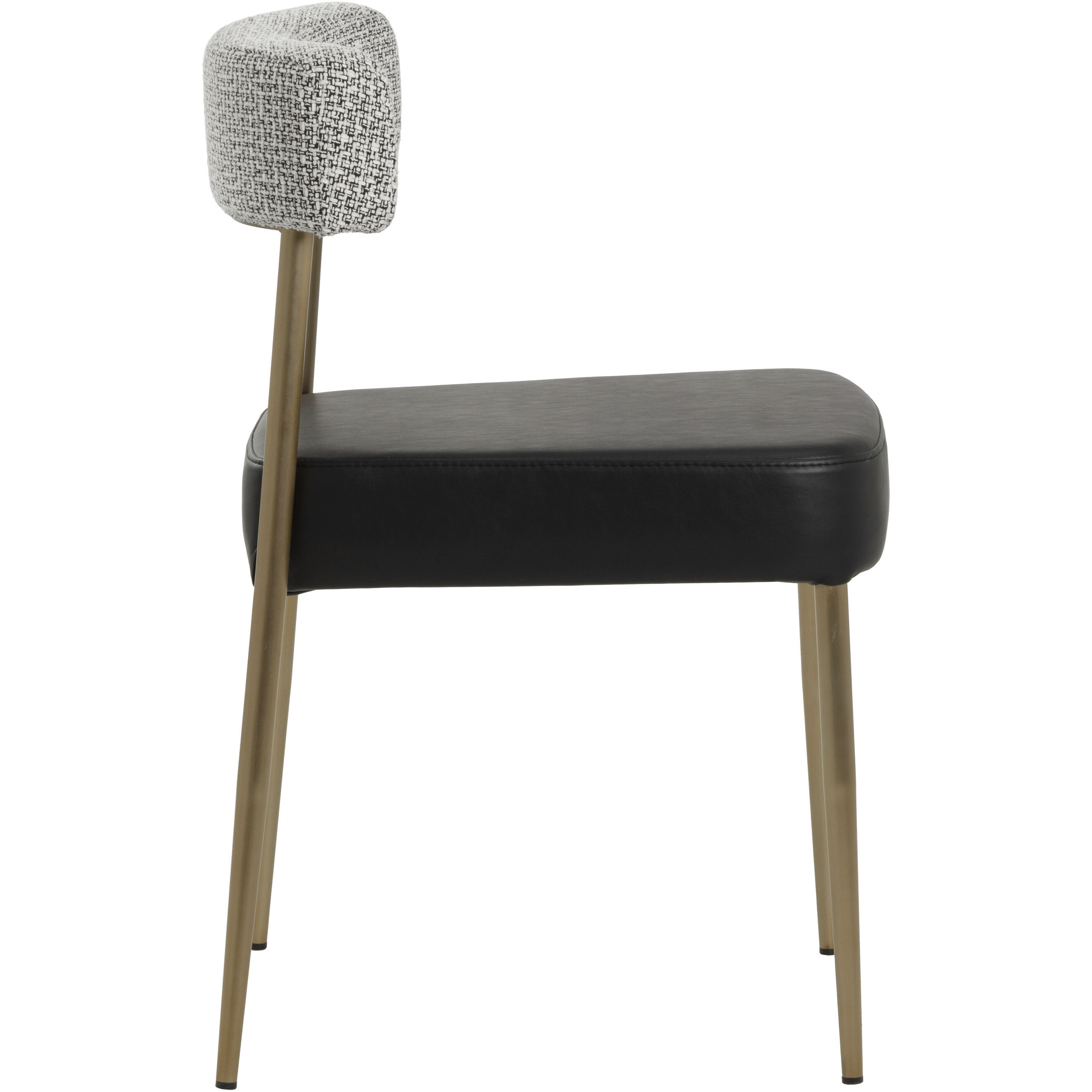 Ashwin Bravo Black / Helios Check Black Stackable Dining Chair